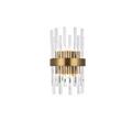 Lighting Business Dallas 2 Light Gold & Clear Wall Sconce Clear Royal Cut Crystal LI2955609